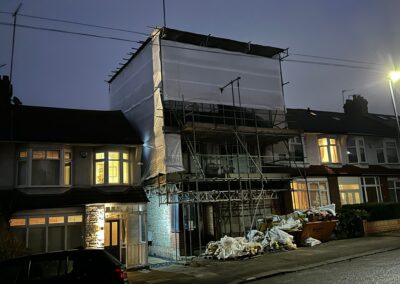 Palmers Green – Scaffolding Loft Conversation & Rending